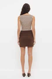 Imprint Mini Dress - Nutmeg/Tiktak Print