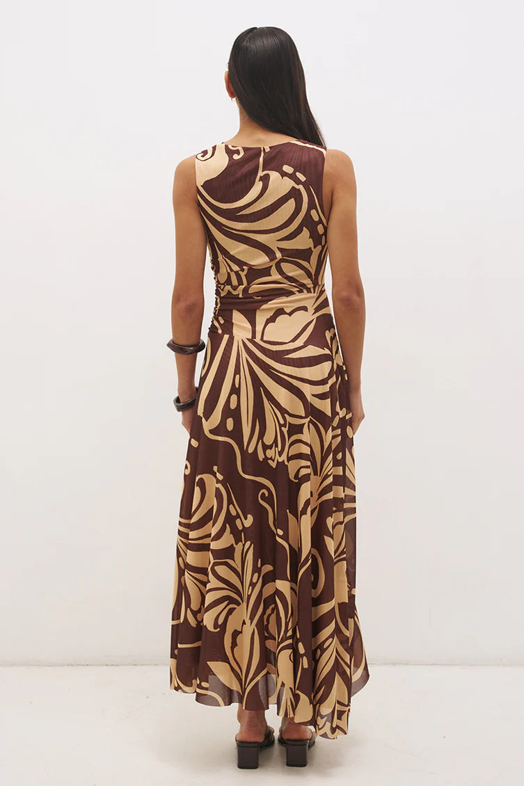 Tamarind Dress Cacao Base Floral
