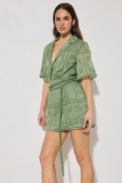 Elowen Mini Dress Nephrite Green