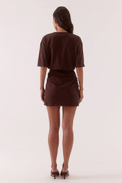 Izel Tee Dress Bitter Chocolate