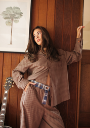 Cocky Plaid Boyfriend Button Up