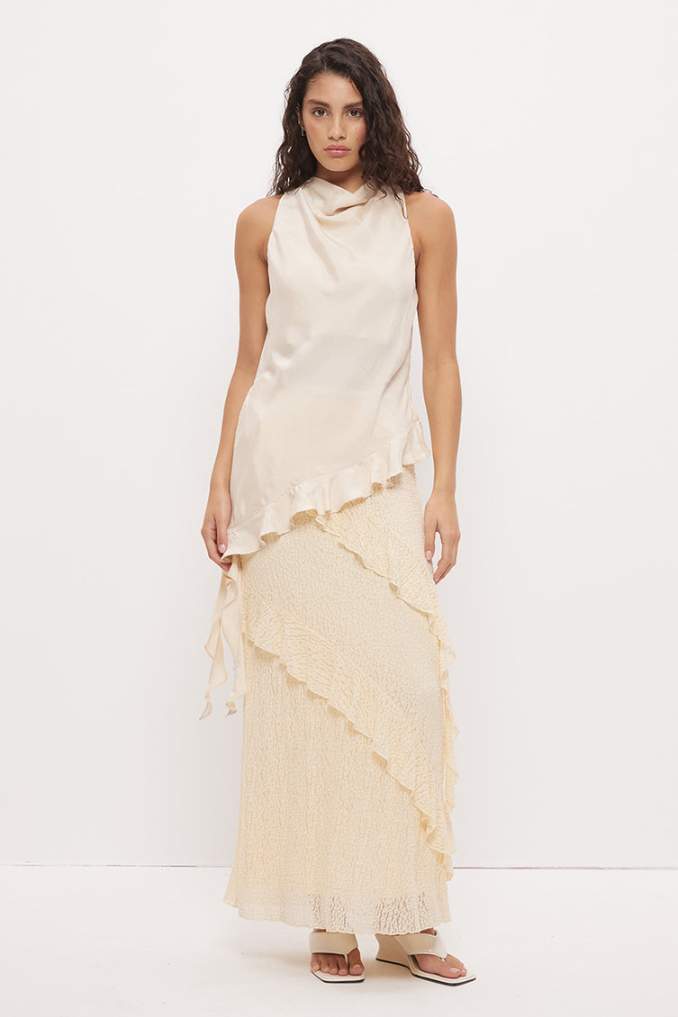 Kira Lace Skirt Ecru