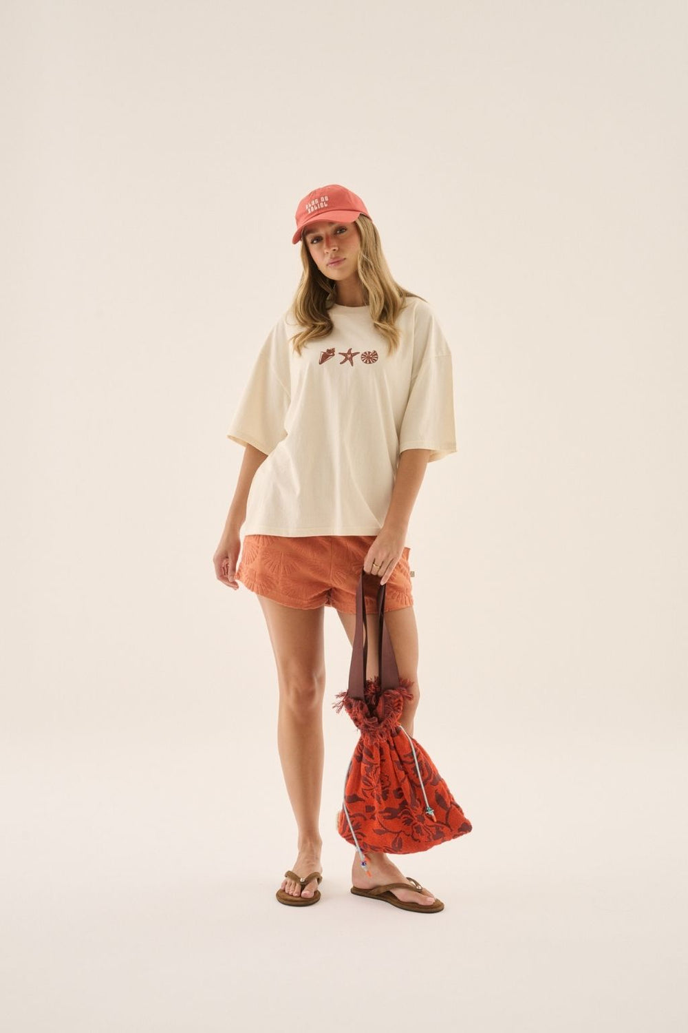 Shells Oversized Tee Natural