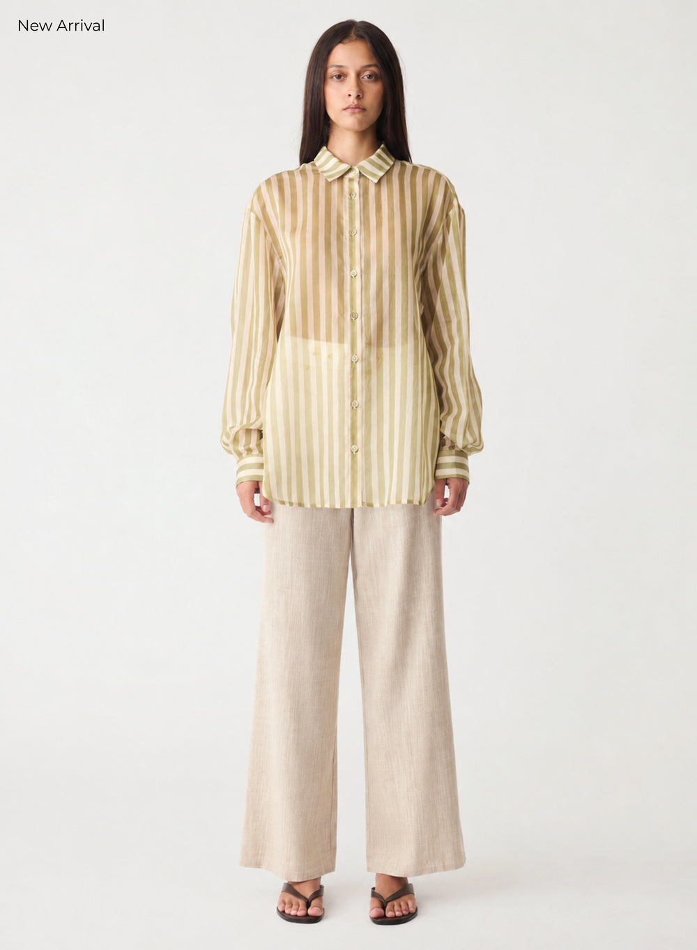 Sahara Shirt Sage Stripe