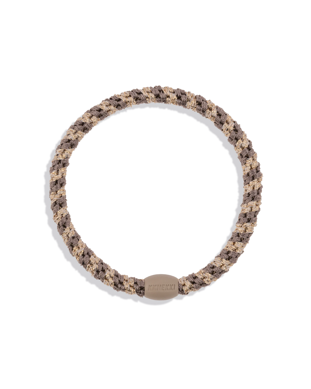Knekki Slim Mole-Beige Glitter Hair Tie