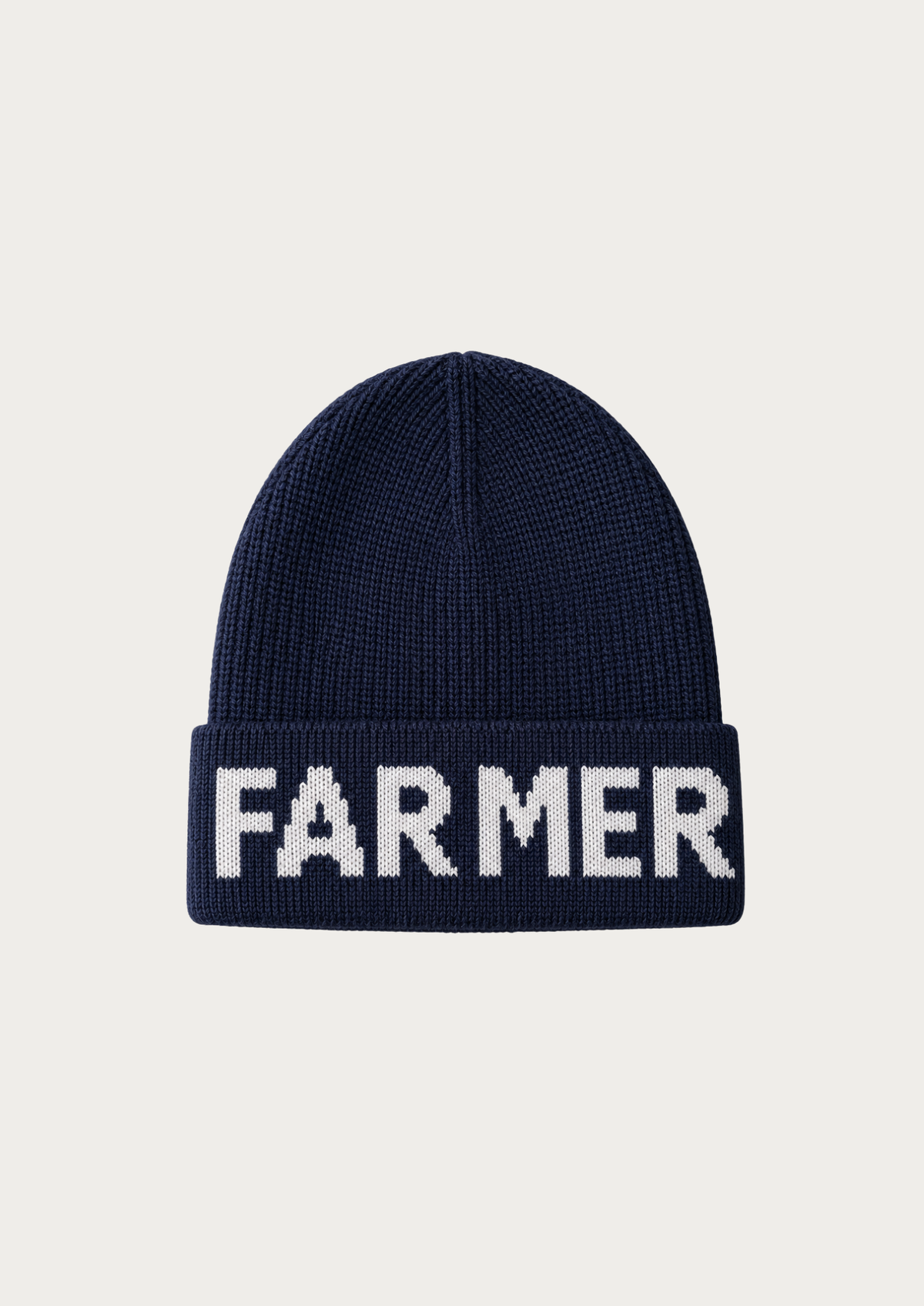 Navy Block Beanie