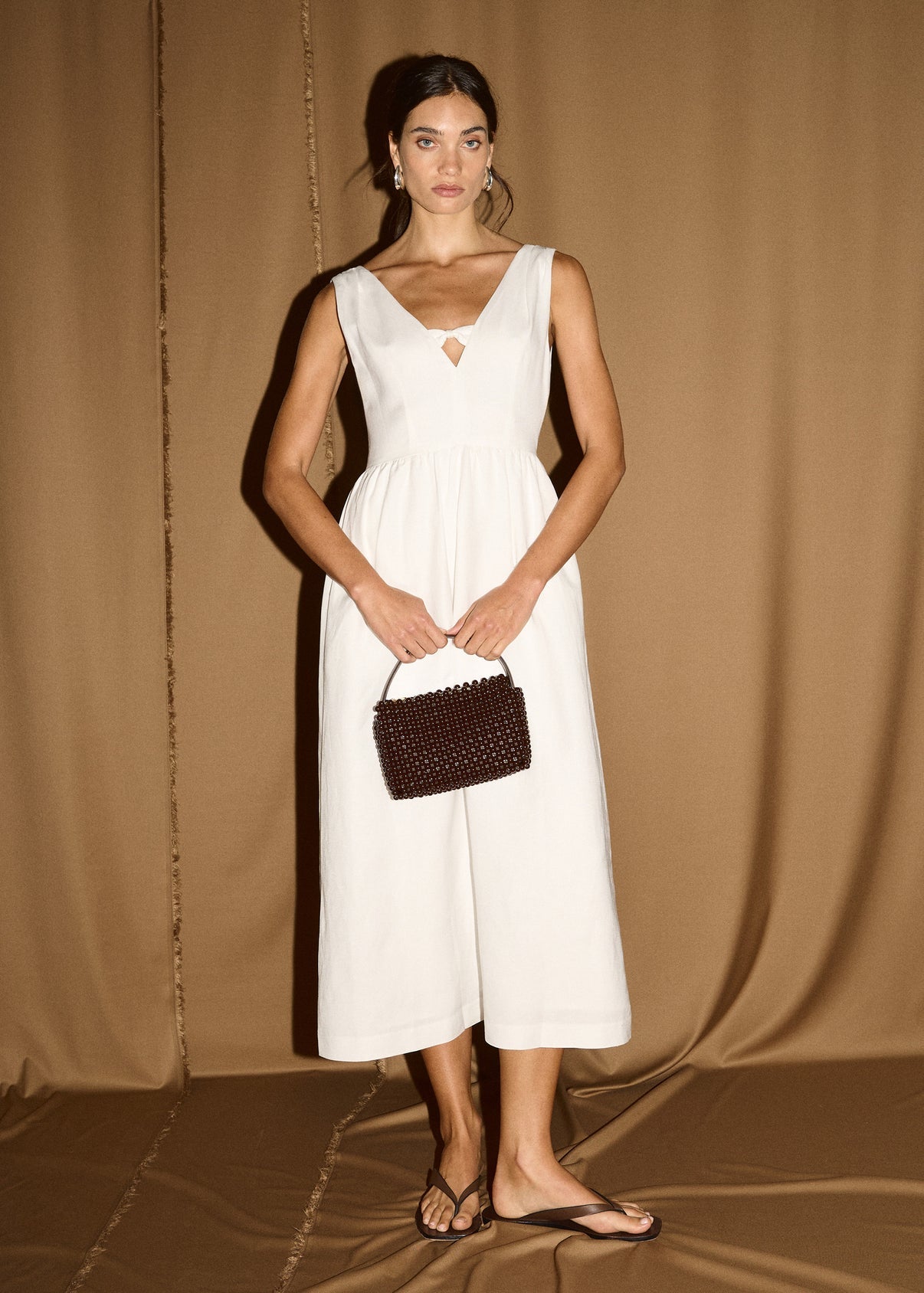 Lilia Midi Dress - White