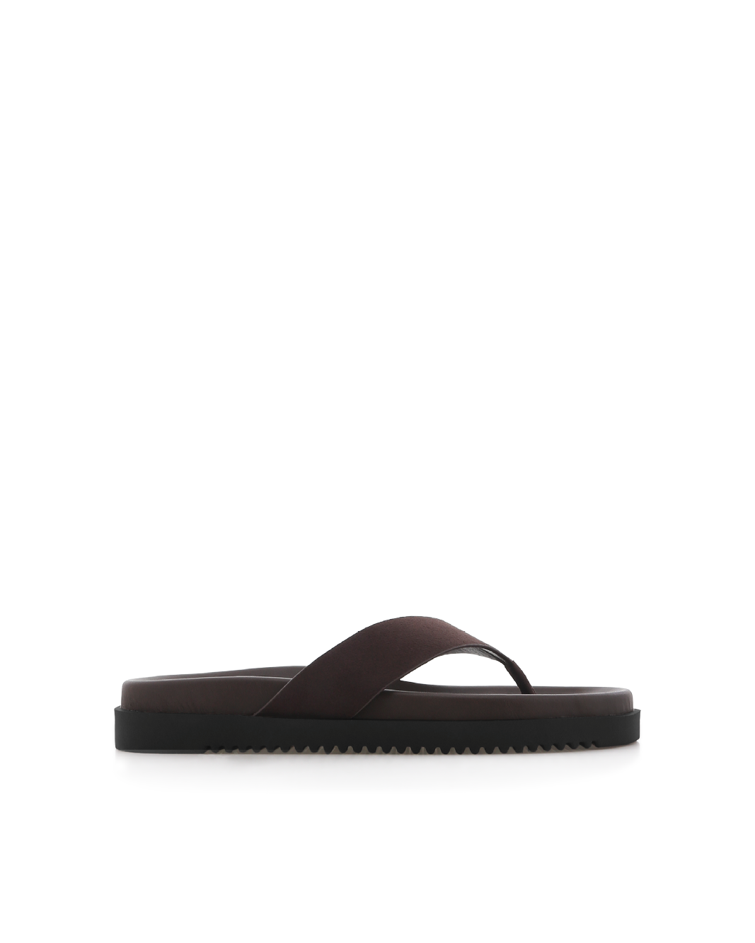 Aila Platform Thong Cacao Suede