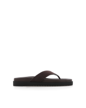 Aila Platform Thong Cacao Suede