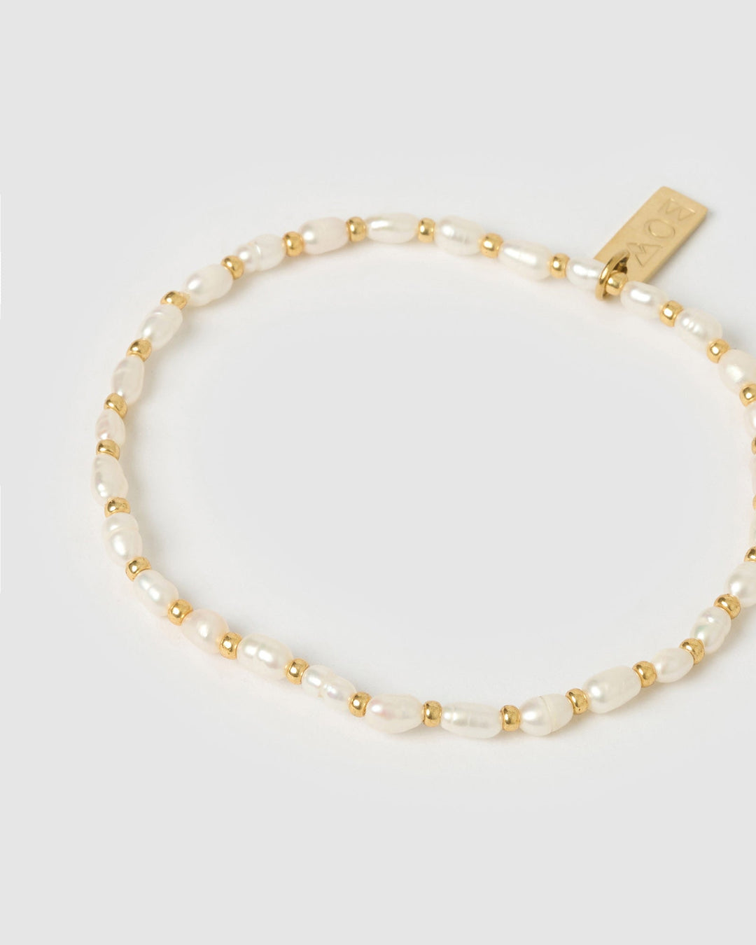 Amber Pearl and Gold Bracelet