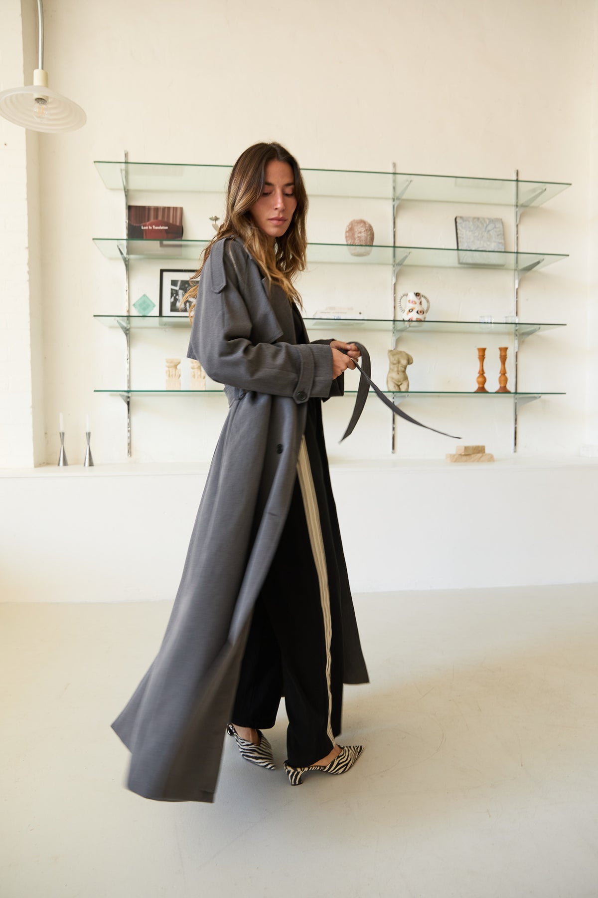 Serena Trench Steel Grey
