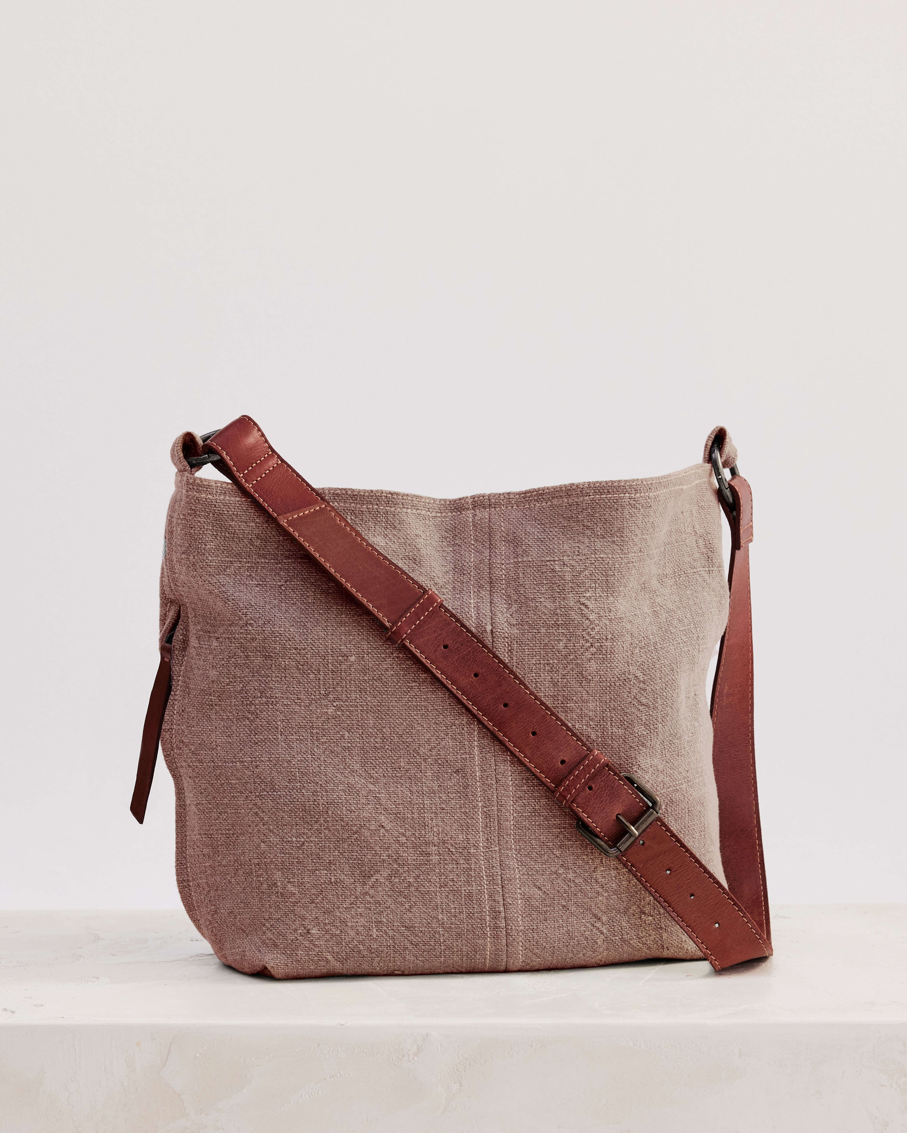 Baby Jute Slouchy Handbag Rosewood