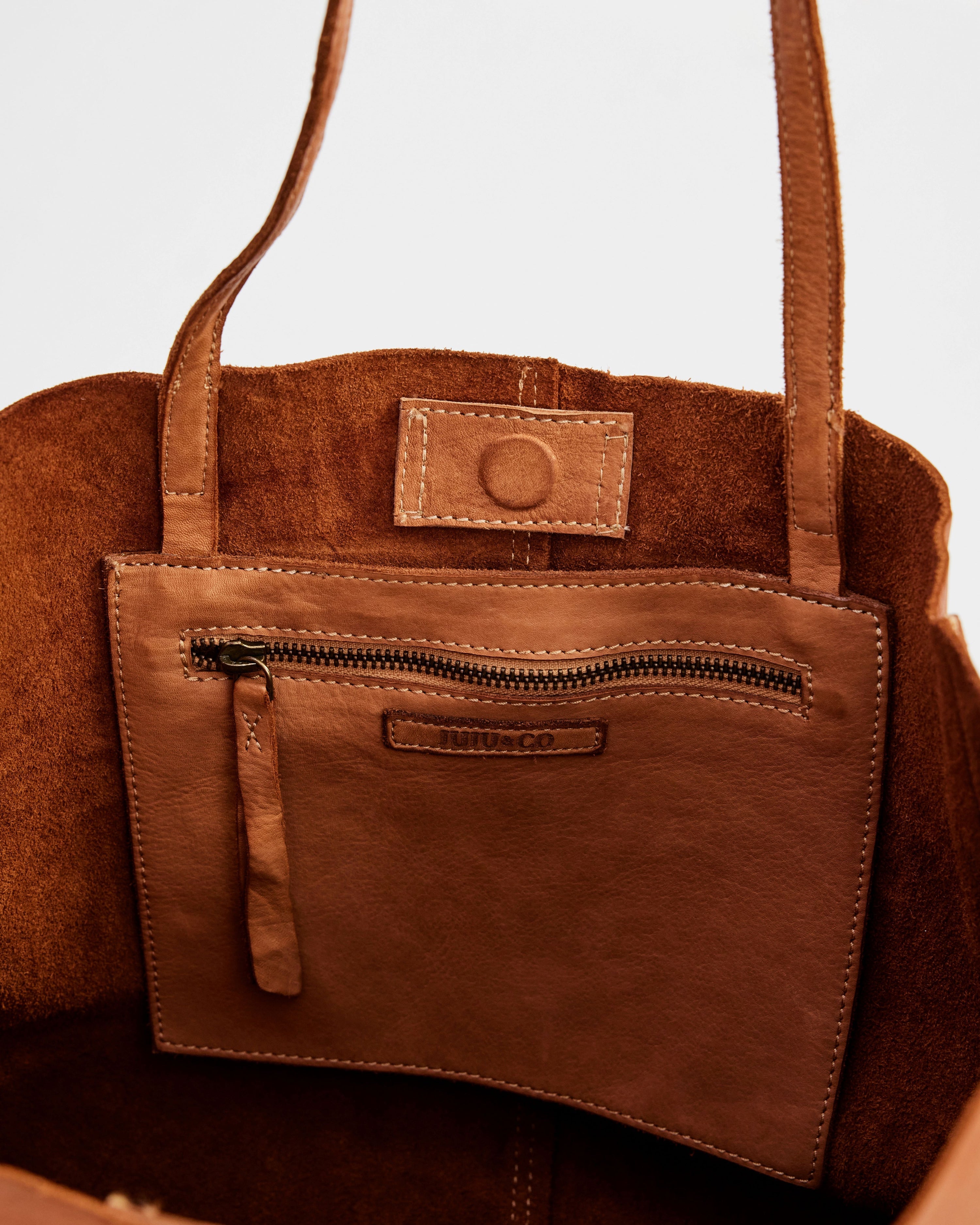 Tumbled Baby Unlined Tote Tan