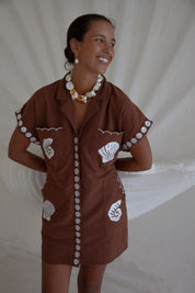 Bagus Sands Embroidered Shirt Dress