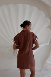 Bagus Sands Embroidered Shirt Dress