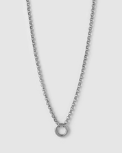 Circle Charm Necklace - Silver