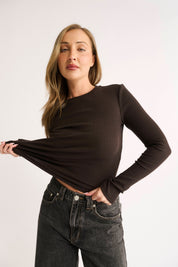 Carina Classic Long Sleeve Chocolate