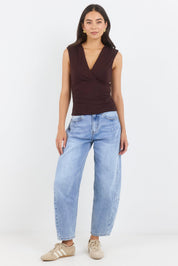 Graduate Light Blue Stretch Barrel Jeans