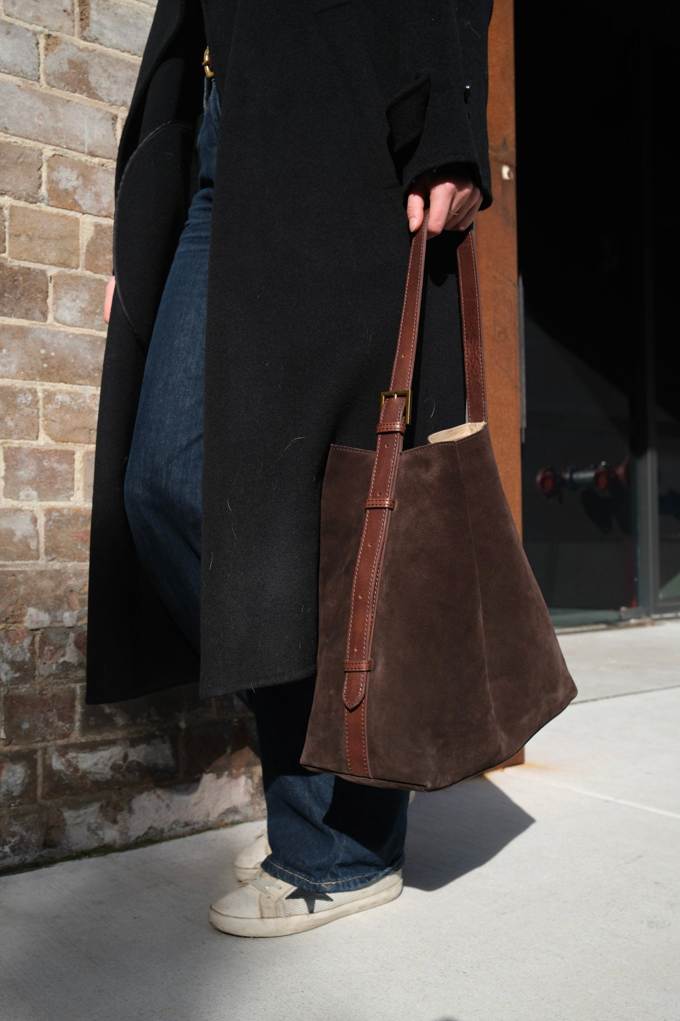 Suede Cabas Tote Chocolate