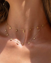 Moondust Gold Charm Necklace