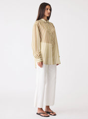 Sahara Shirt Sage Stripe