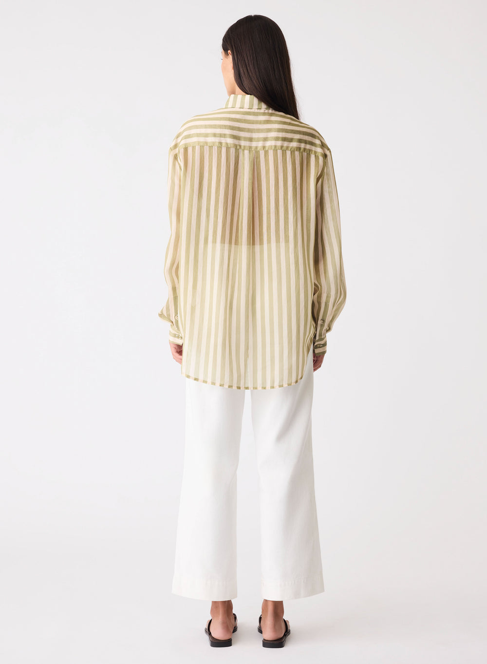 Sahara Shirt Sage Stripe