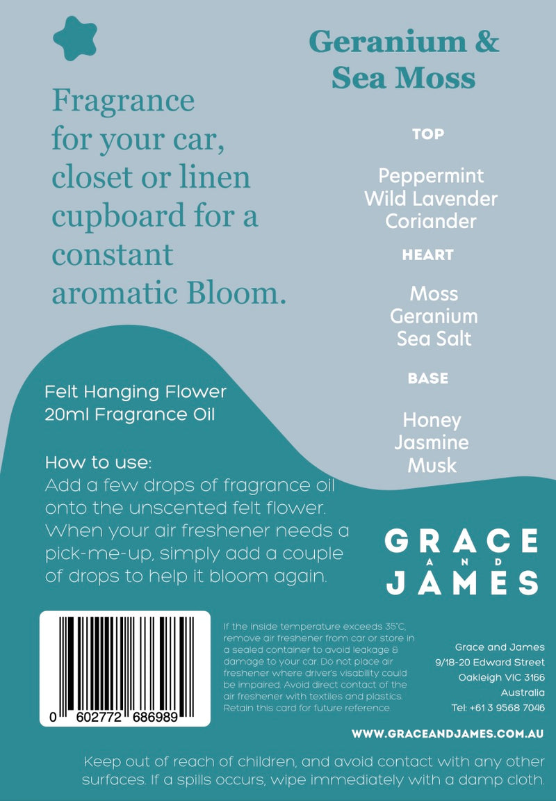Bloom - Geranium & Sea Moss Air Freshener