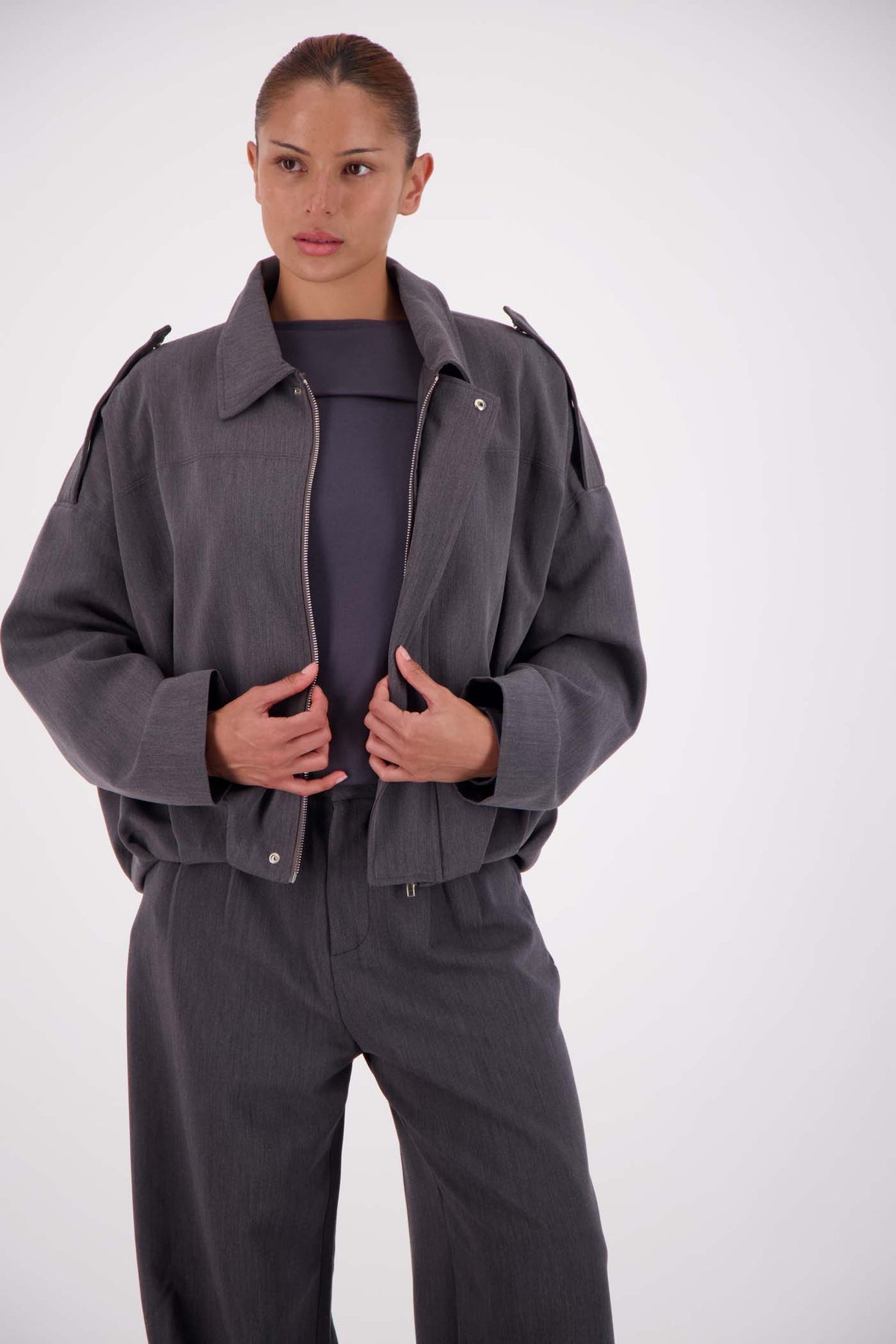 Gigi Bomber Steel Grey
