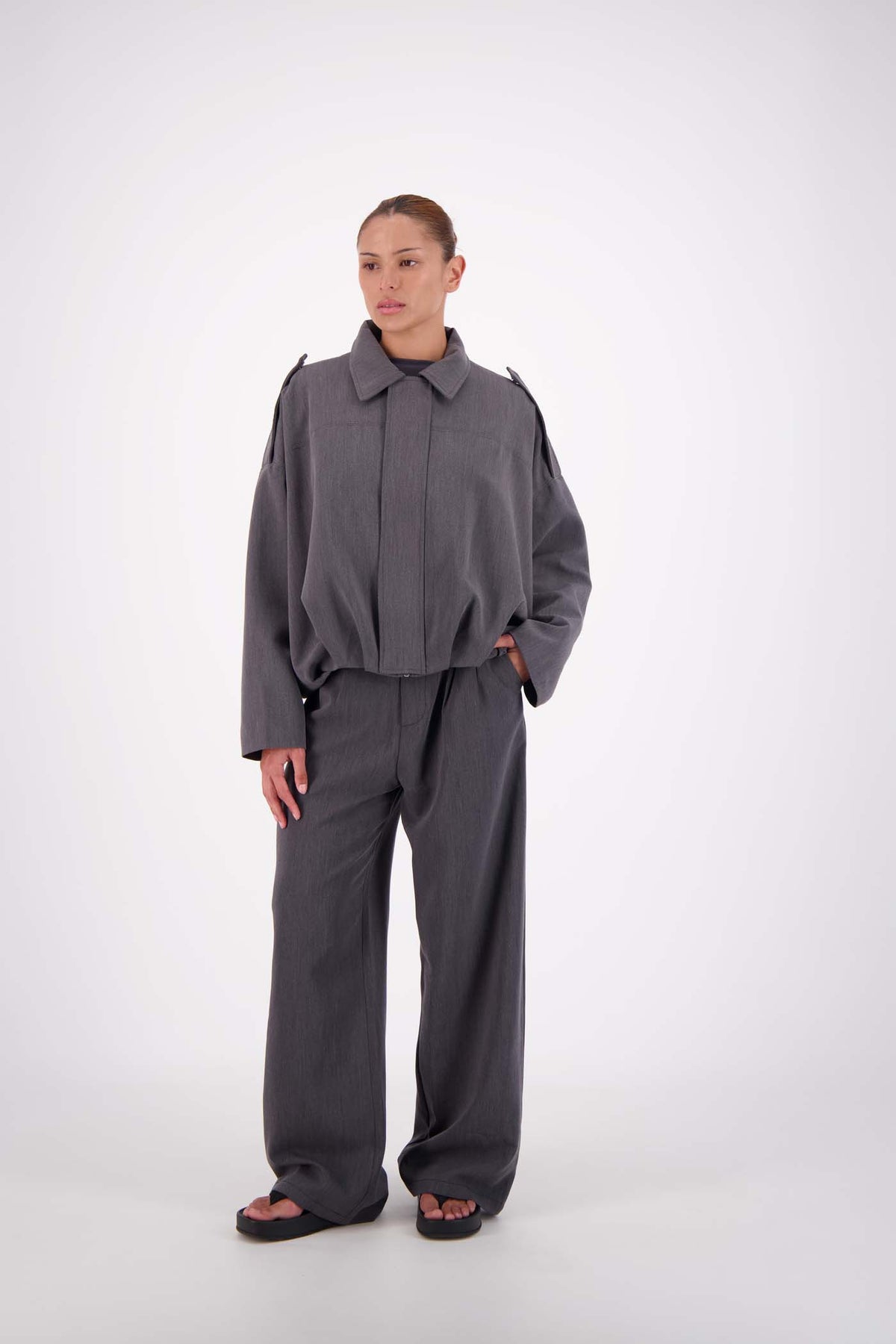 Gigi Bomber Steel Grey