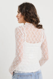 Giving Ivory Lace Top