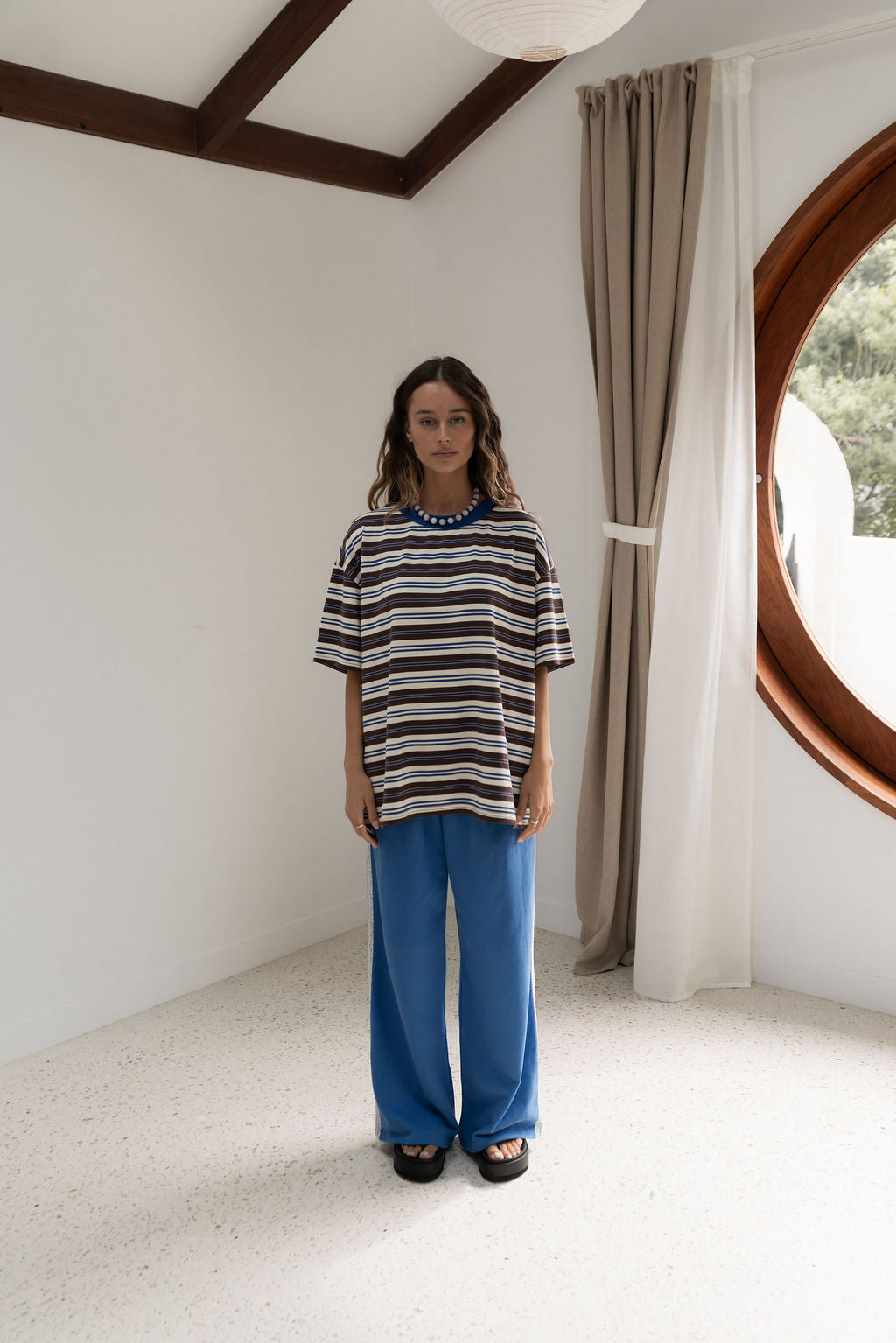 Scotti Tee Blue Brown