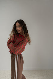 Andi Long Sleeve Red Brown