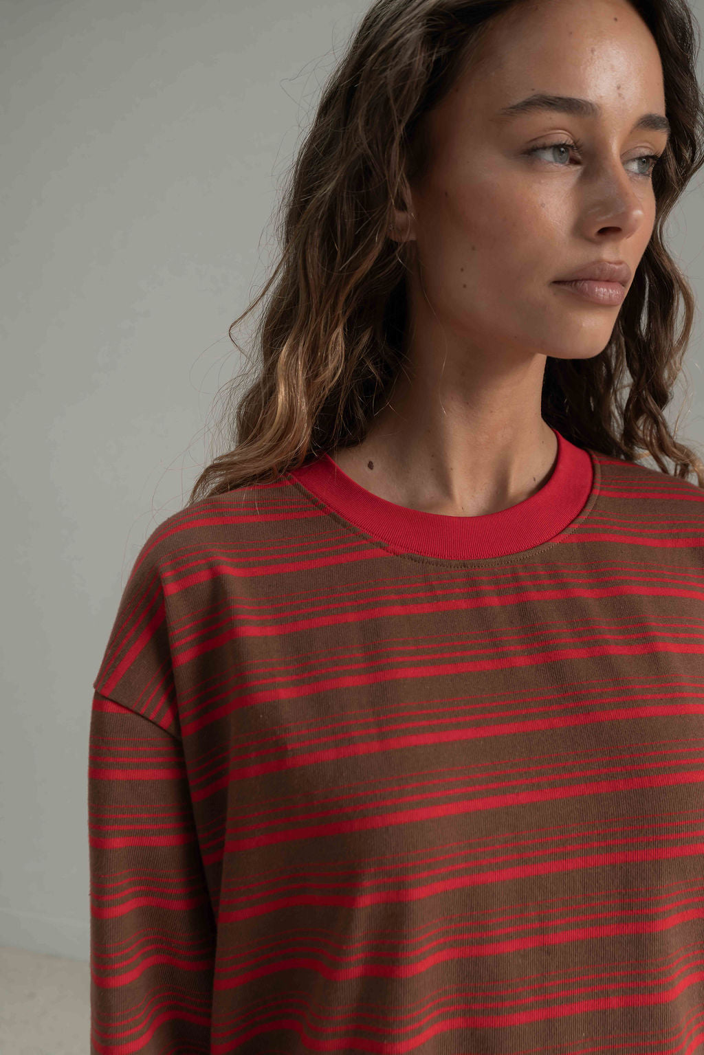 Andi Long Sleeve Red Brown