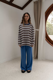 Andi Long Sleeve Blue Brown