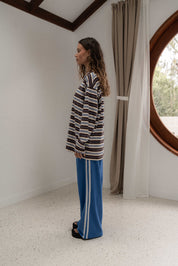 Andi Long Sleeve Blue Brown