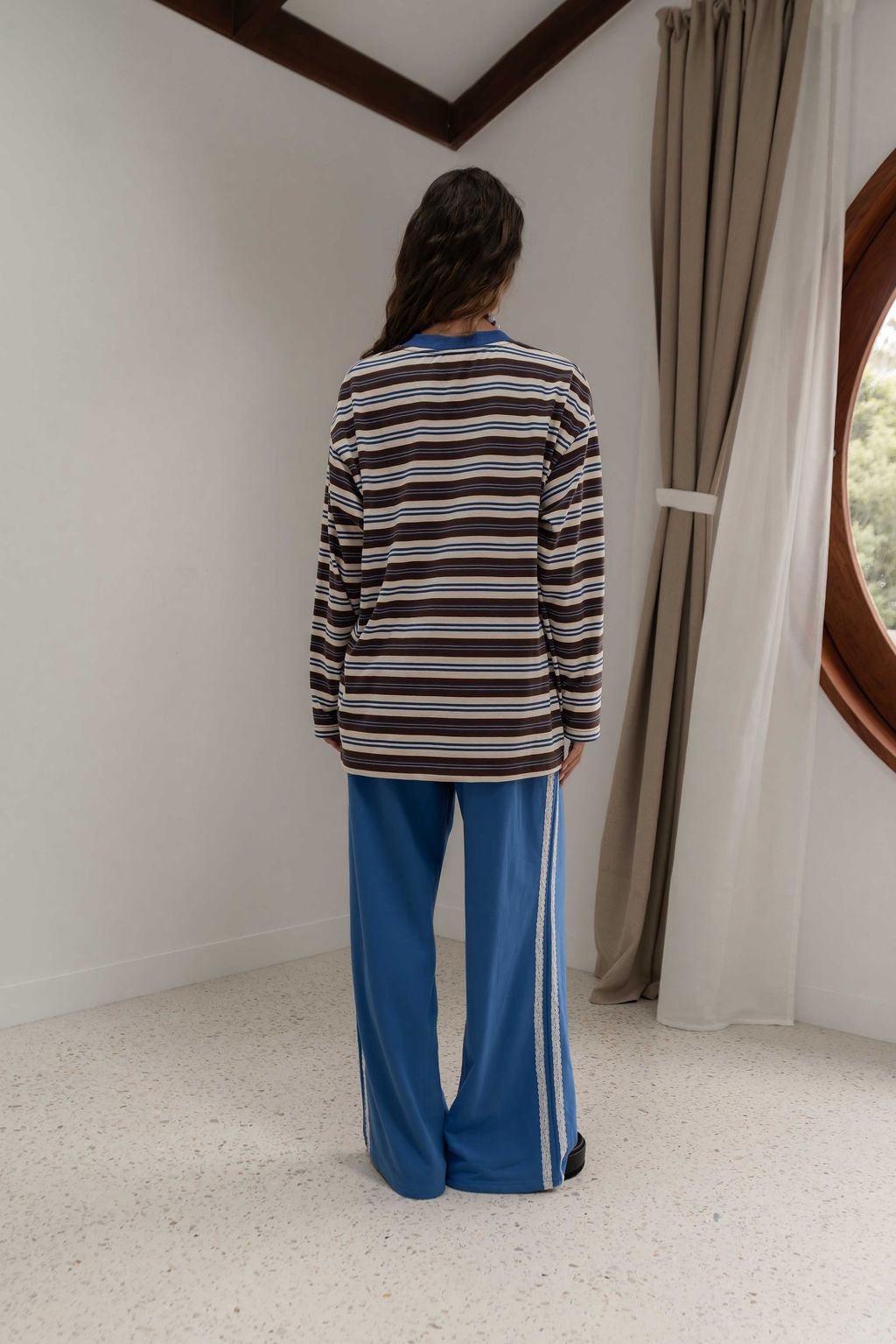 Andi Long Sleeve Blue Brown