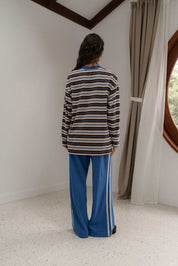 Andi Long Sleeve Blue Brown
