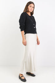 Prodigy Pearl Satin Bias Maxi Skirt