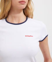 HS Baby Tee - White/Navy/Red