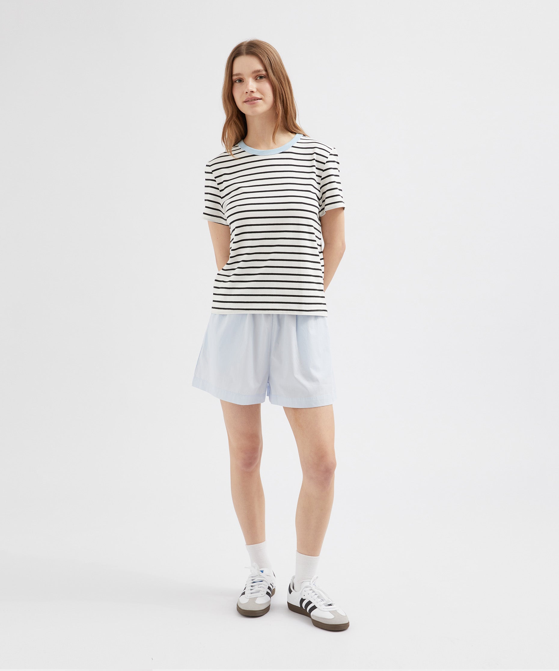 Striped Standard Tee - Striped Black/Blue