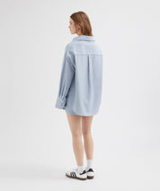 Striped Lounge Shirt - Blue Stripe