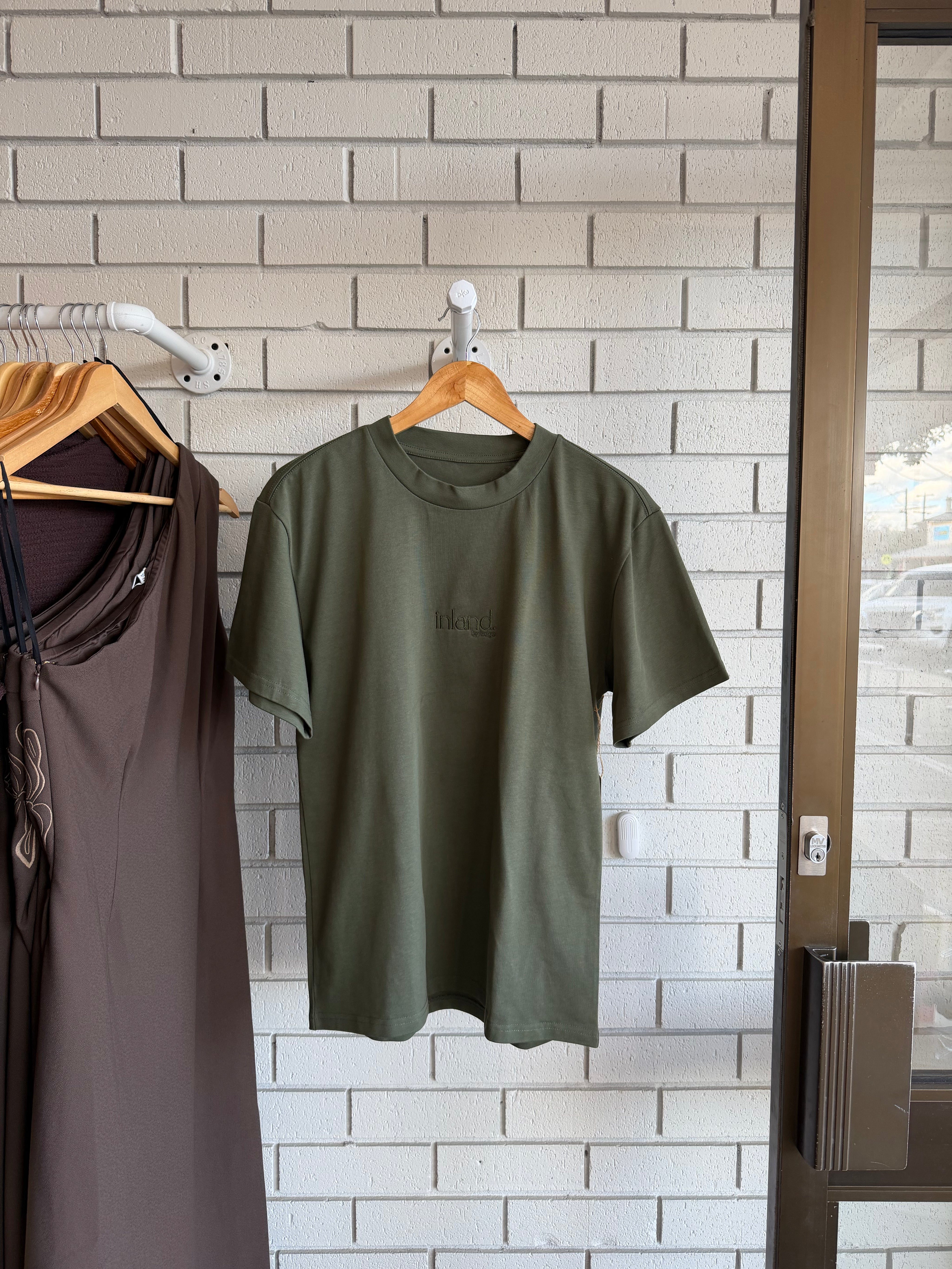Inland by Ledge Mens Heavy Weight Tee Khaki
