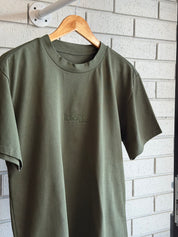 Inland by Ledge Mens Heavy Weight Tee Khaki