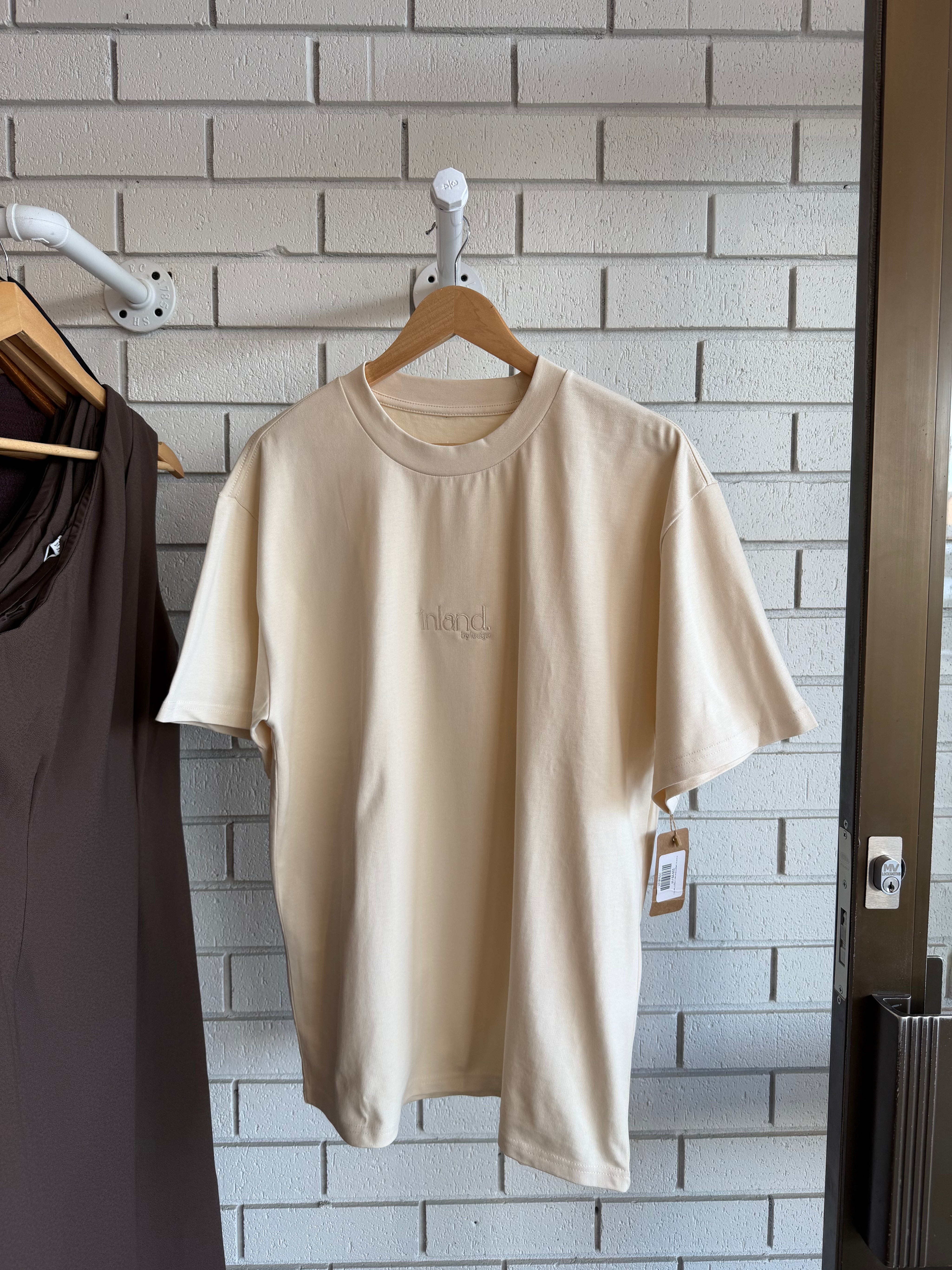 Inland by Ledge Mens Ecru Heavy Weight Tee