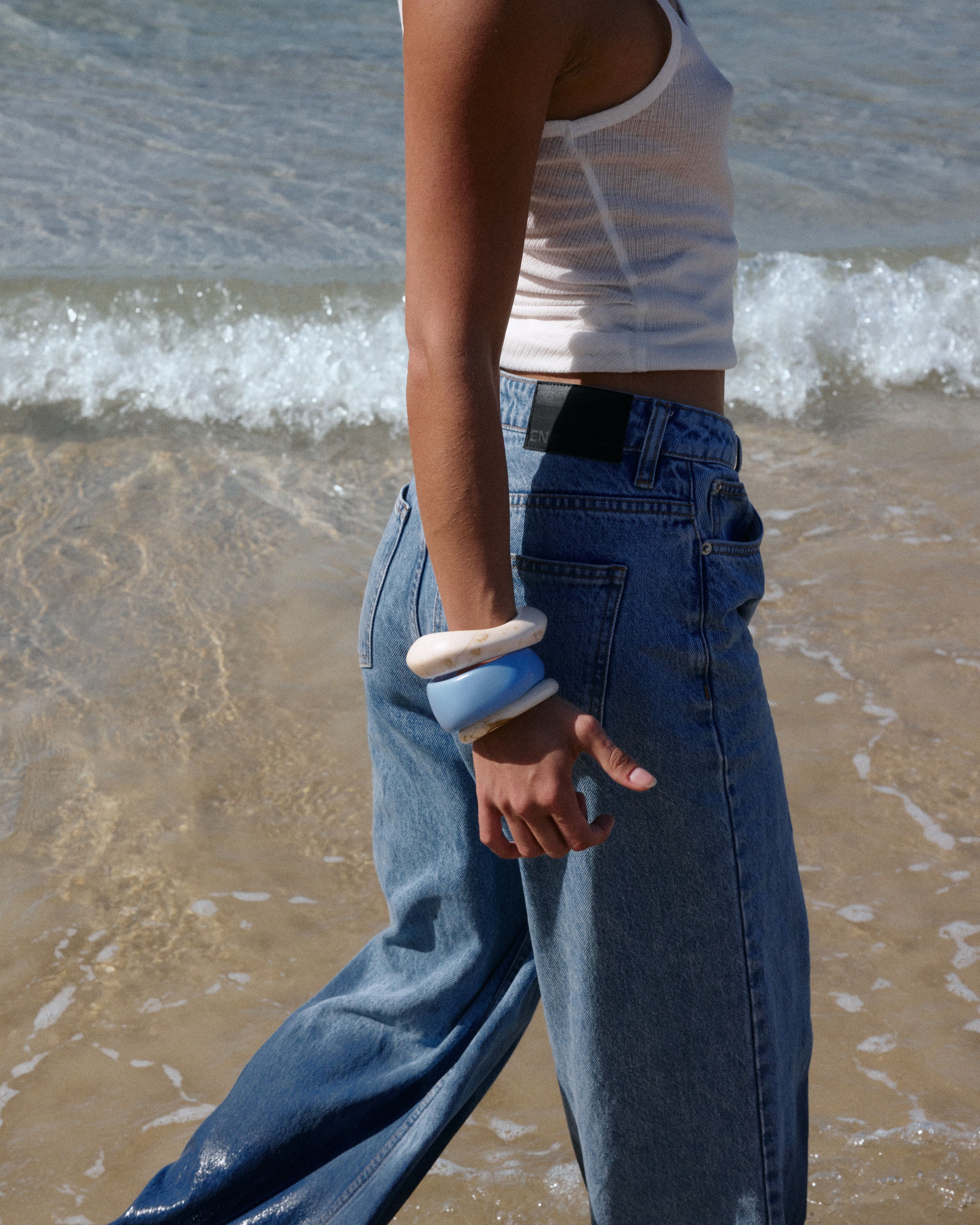 The Powder Blue Resin Bangle