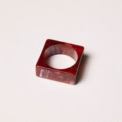 The Square Resin Bangle Merlot