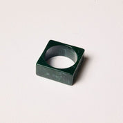 The Square Resin Bangle Emerald