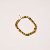 The Resin Necklace in Green + 18k Gold Plated 