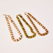 The Resin Necklace in Bone + 18k Gold Plated