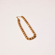 The Resin Necklace in Latte + 18k Gold Plated